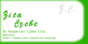 zita czebe business card